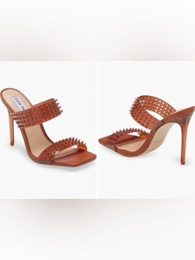 STEVE MADDEN TAN LUNNA SPIKY STUDED HEELS, Sz.8. SUPER SEXY, ELEVATES ANY OUTFIT